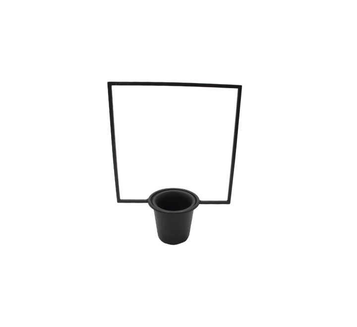 Black Flower Holder Square Frame