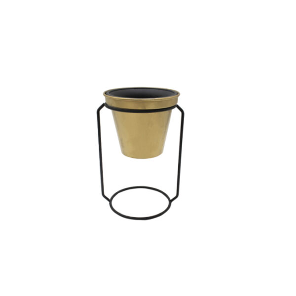 Gold Flower Pot with Stand