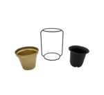 Gold Flower Pot with Stand