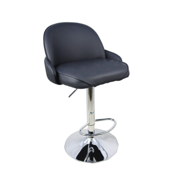 Bar Stool in PU Leather - black