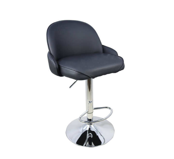 Bar Stool in PU Leather - black