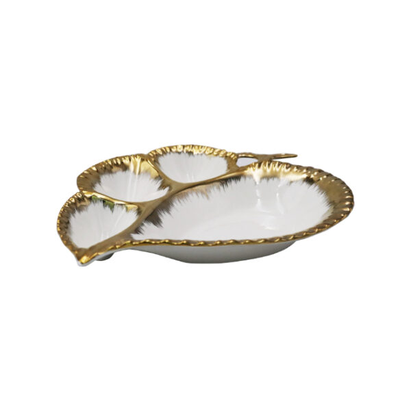 4 Division Ceramic Snack Serving Platter