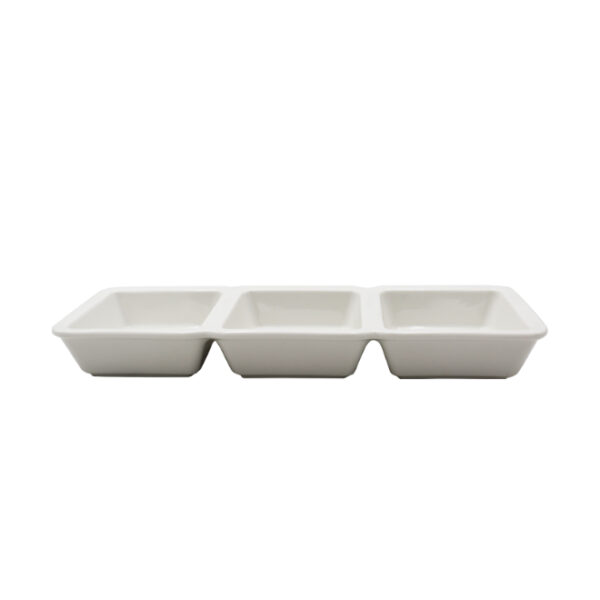 3 Division Ceramic Sauce Bowl