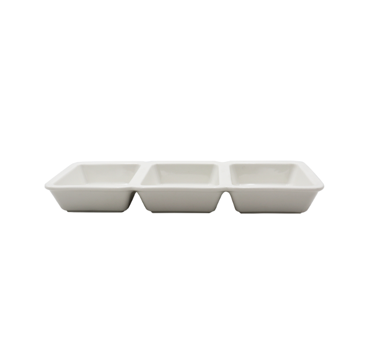3 Division Ceramic Sauce Bowl