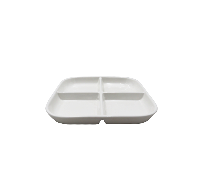 4 Division Ceramic Snack Serving Platter
