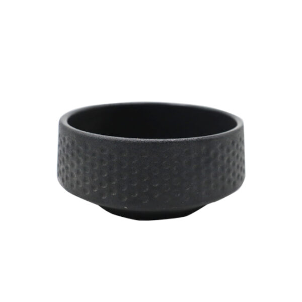 Black Ceramic Bowl with Small Dots