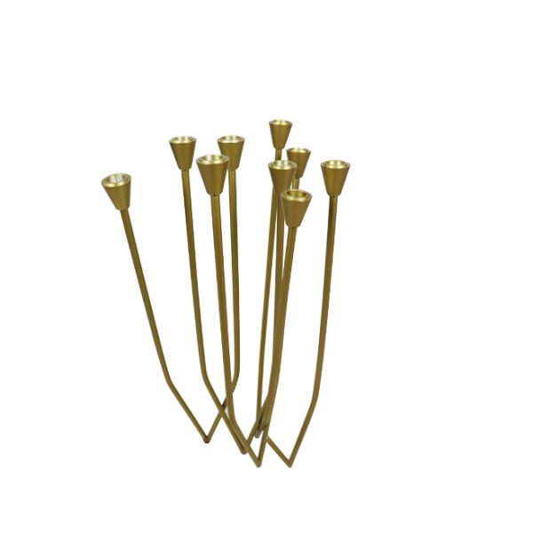 9 Holder Gold Candle Stand