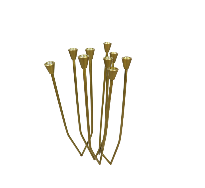 9 Holder Gold Candle Stand