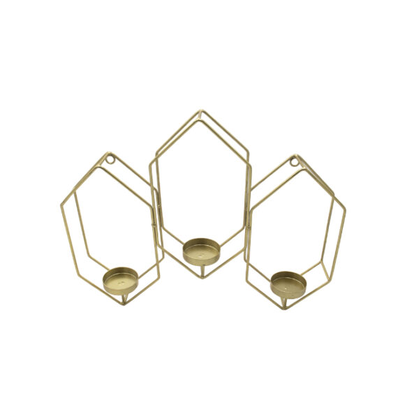 3 Holder Candle Stand Gold