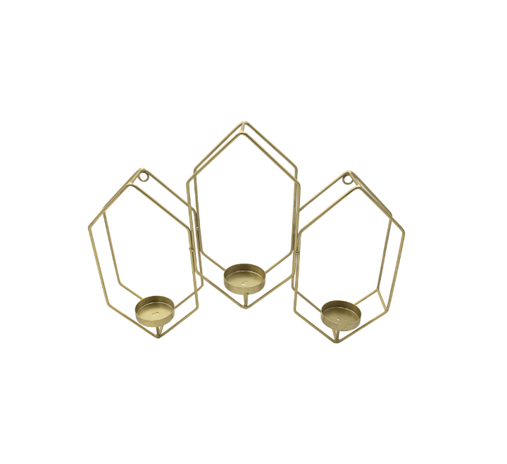 3 Holder Candle Stand Gold