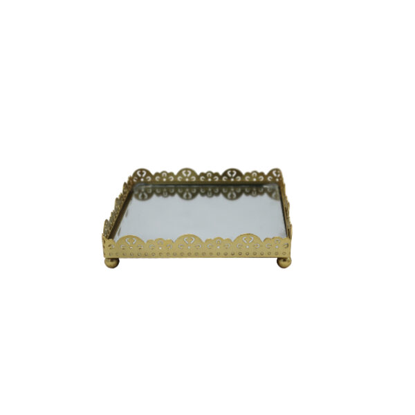 Small Square Mirror Tray 13cm