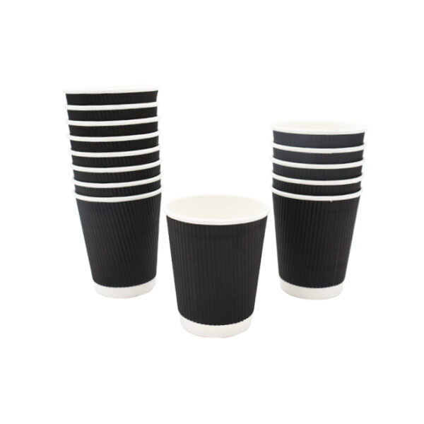 Coffee cups double wall ripple 25's