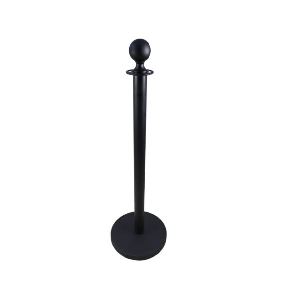 Round top stanchion pole black