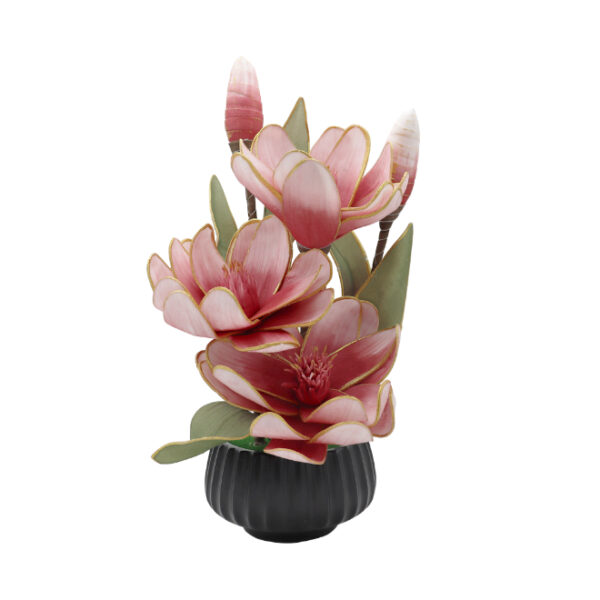 Artificial Foam Magnolias in Pot