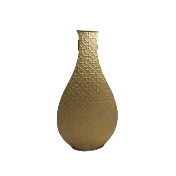 Metal Teardrop shaped Vase Gold
