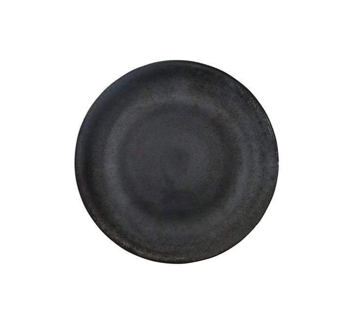 Ceramic Dinner Plate 27cm Grey/Black