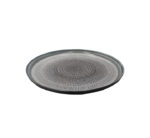 Ceramic Dinner Plate 27cm Dotted Black/Grey