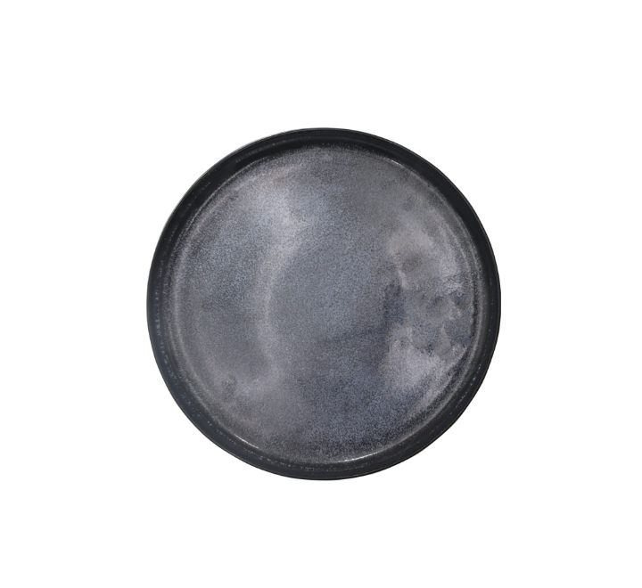 Ceramic Dinner Plate 27cm Blue/Black