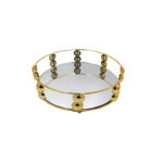 Round Mirrored Gold Decorative Tray