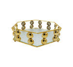 Hexagonal Gold Glass Decorative Tray