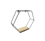 Wooden Hexagon Wall Shelf