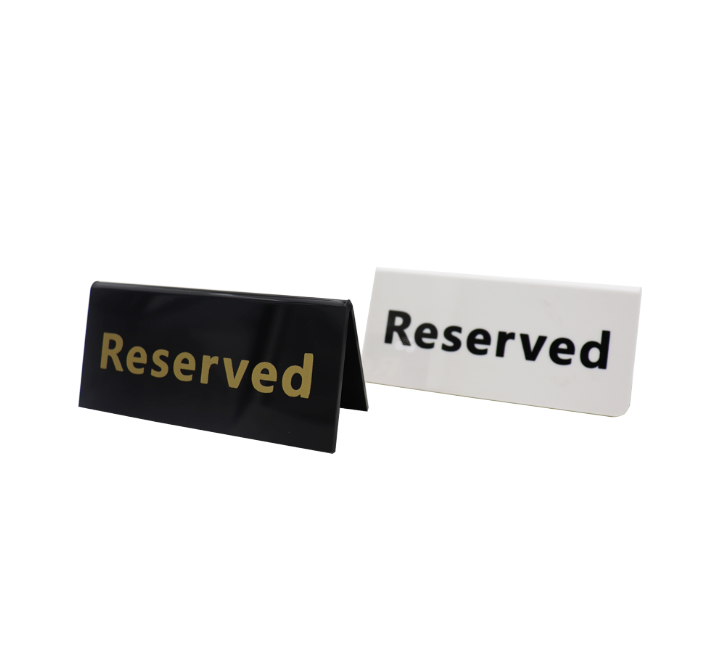 Plastic Reserved Sign