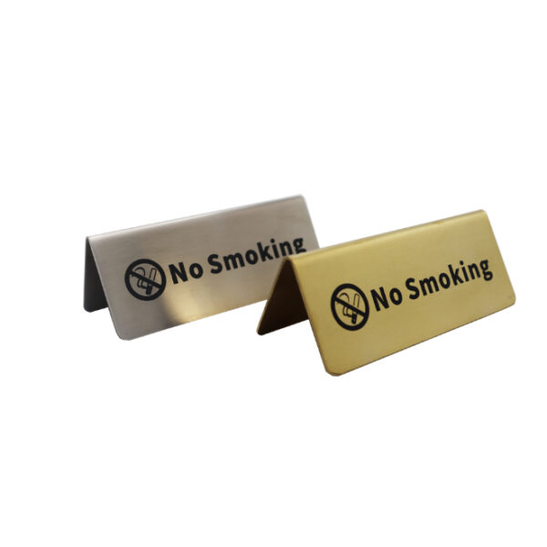 Metal No Smoking Tabletop sign
