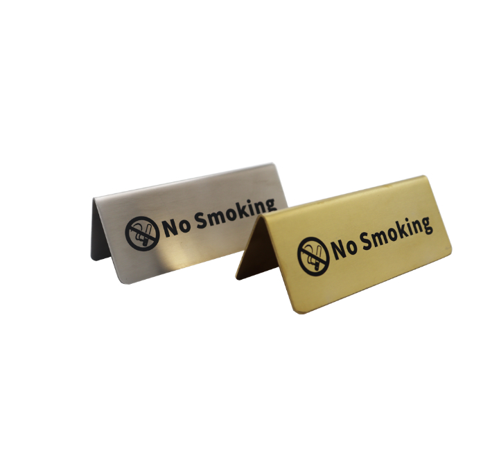 Metal No Smoking Tabletop sign