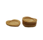 8pc Cups with Wooden Coasters on Wooden Tray