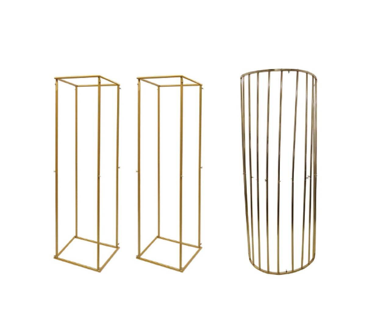 3 Pce Metallic Gold Decor Stand