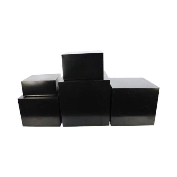 5PC Black Square Metal Table Riser