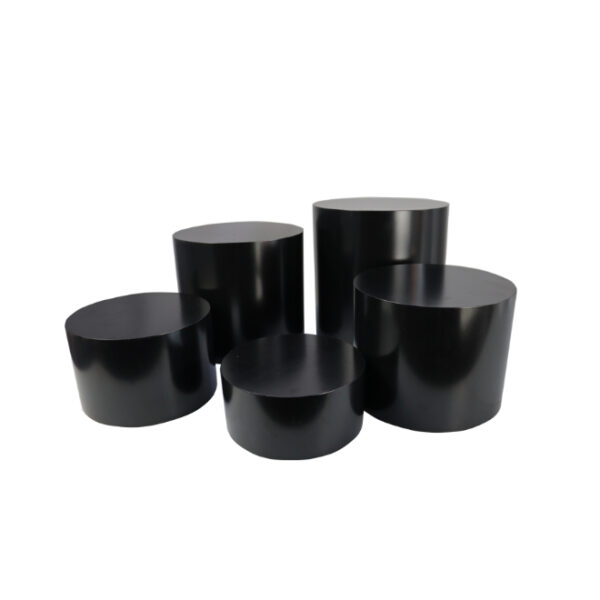5pc Black Round Metal Table Riser