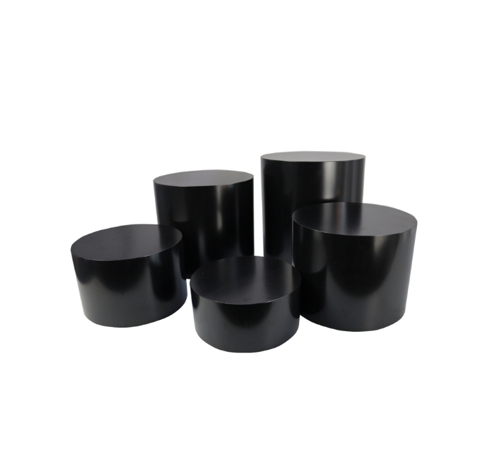 5pc Black Round Metal Table Riser