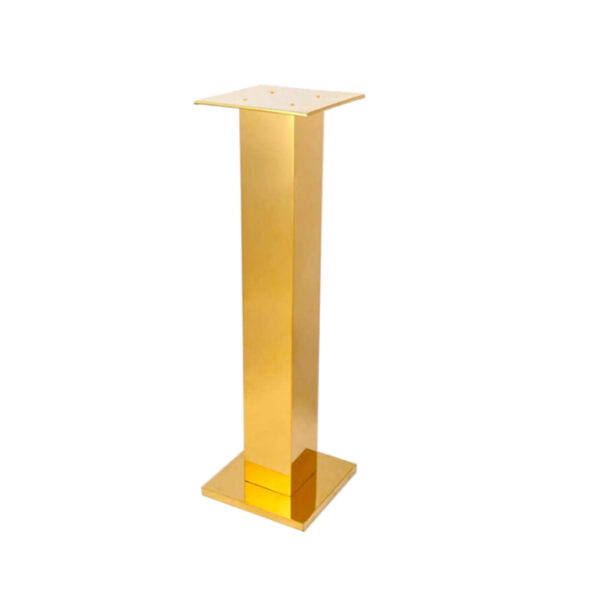 100cm Stainless Steel Gold Plinth