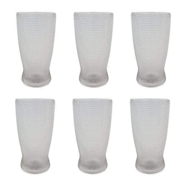 6pc Textured Hi-Ball Tumblers