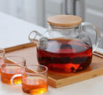 Glass Teapot with Wooden Lid 1Ltr