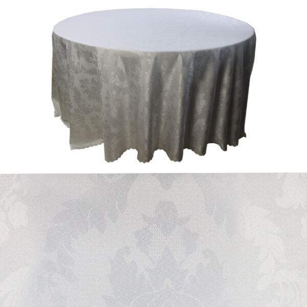 Round Table Cloth White Flower Pattern 320x320cm