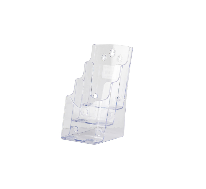 Acrylic Clear Wall Mounted Tiered Leaflet Holder