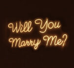 Will You Marry Me LED Sign 71x36cm