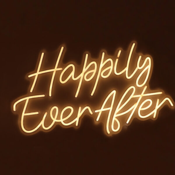 Happily Ever After LED Sign 70x41cm