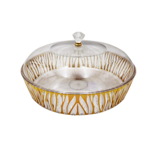 Round Acrylic Serving Dish with Lid