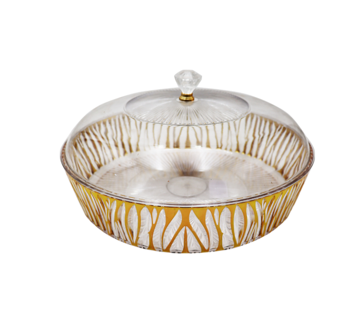 Round Acrylic Serving Dish with Lid