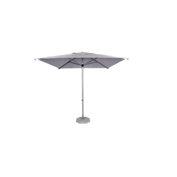 Aluminium Square Umbrella 2x2m with Base - grey