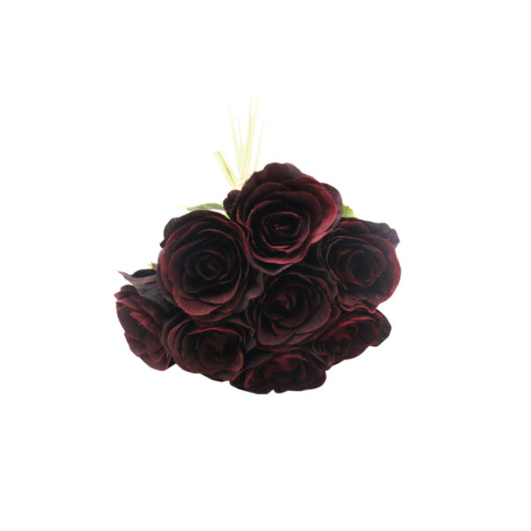 Artificial Rose Bunch Maroon