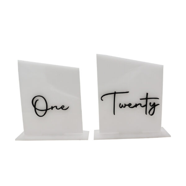 Black and White Table Numbers