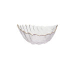 Glass Leaf Shaped Salad Bowl