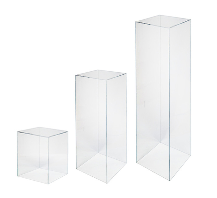 3pc Clear Acrylic Plinth Set