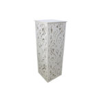 White Floral Plinth 90cm