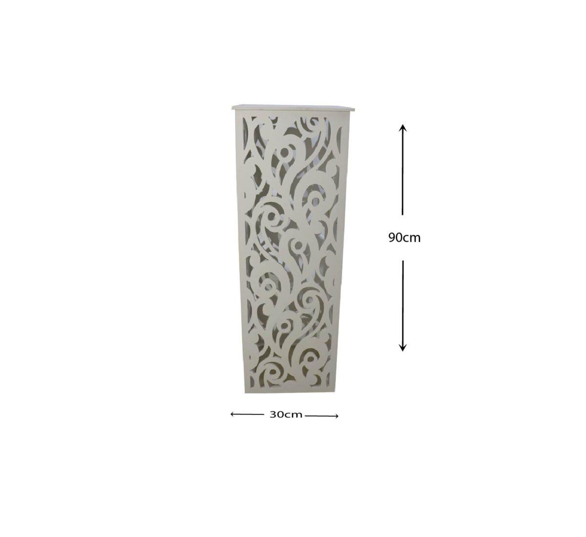 White Floral Plinth 90cm