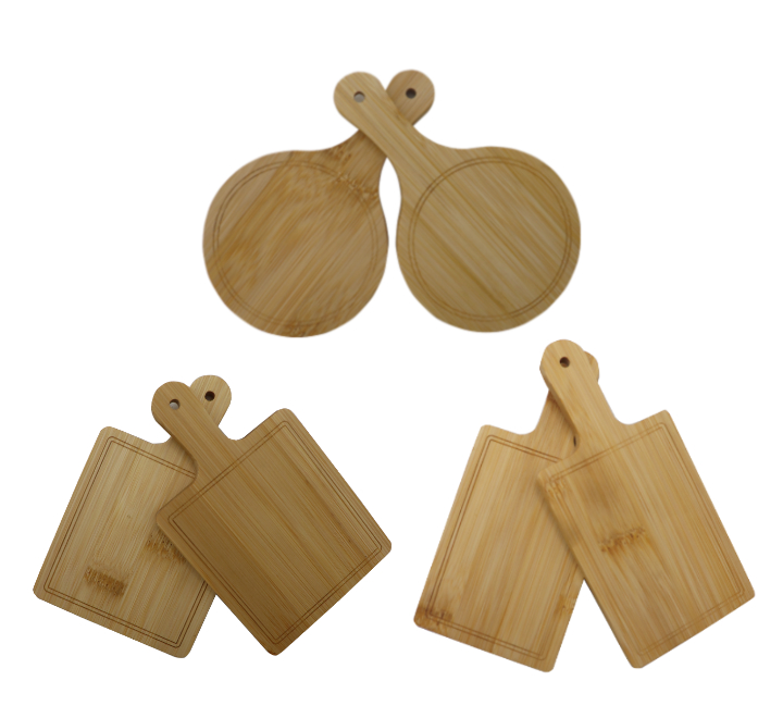 Mini Bamboo Serving Trays 6pc
